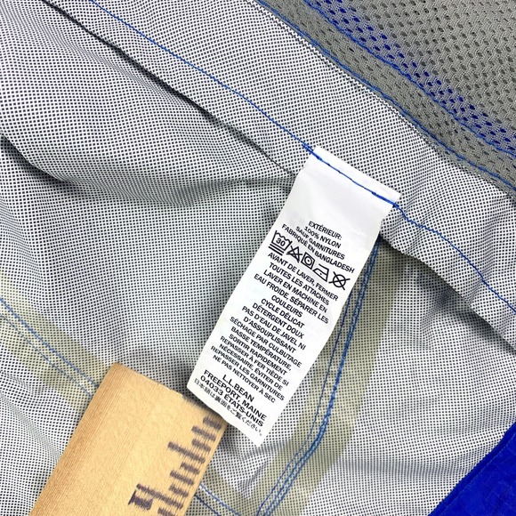 LL Bean Tek Trail Rain Jacket Misses Md Blue Hooded Full Zip Waterproof Windbrkr - Picture 11 of 16